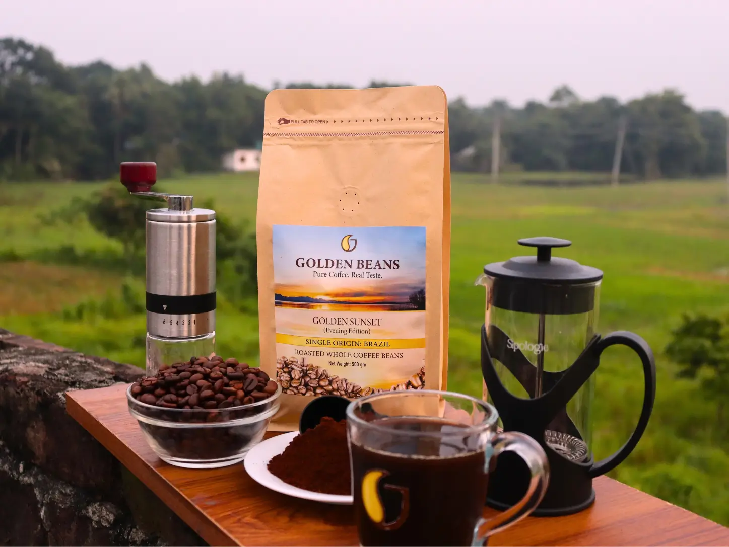Golden Sunset coffee Packet