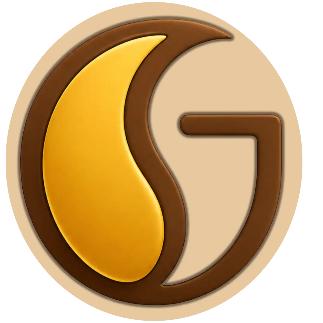 Golden Beans Coffee Logo Round1